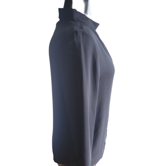 Attitude By Jay Manuel Black Semi-sheer Pullover Blouse S - Picture 4 of 7